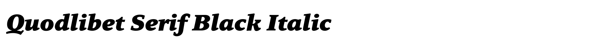 Quodlibet Serif Black Italic image